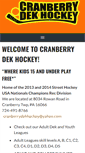 Mobile Screenshot of cranberrydekhockey.com